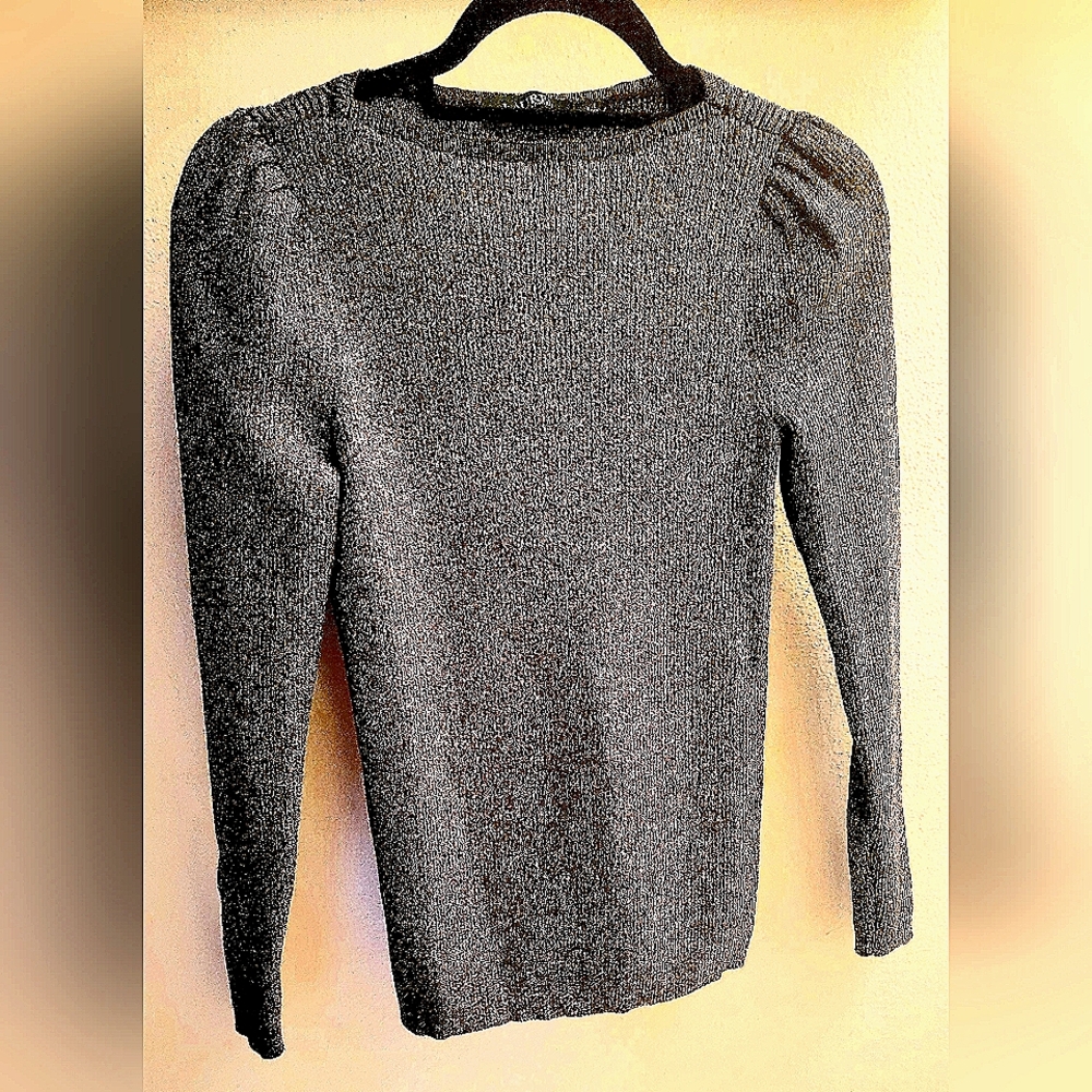 Ralph Lauren Black/Silver Metallic Holiday Sweater-Medium